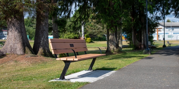 Wishbone Bayview Memorial Bench in Port Hardy BC